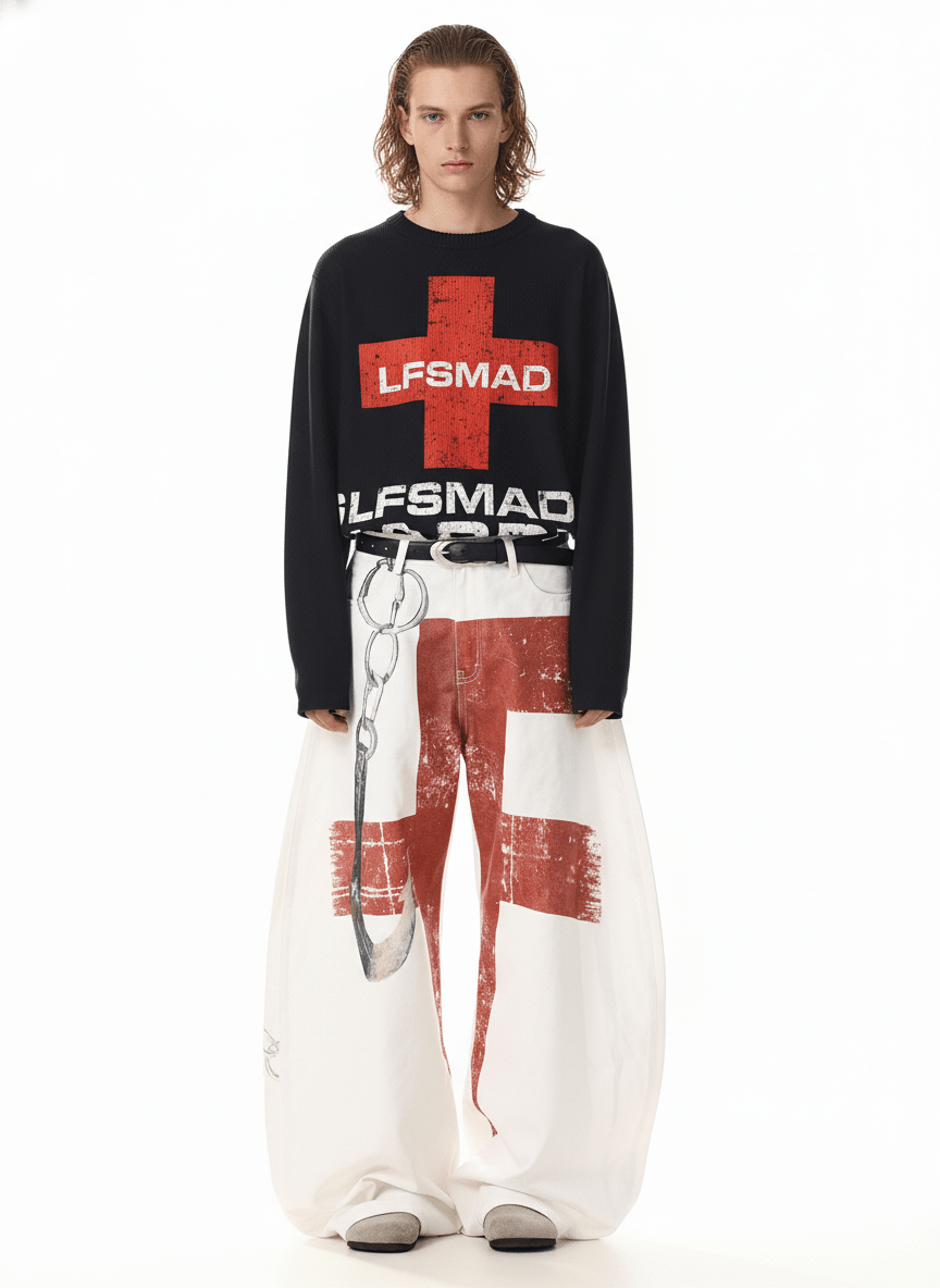 Red Cross Art Denim na2248