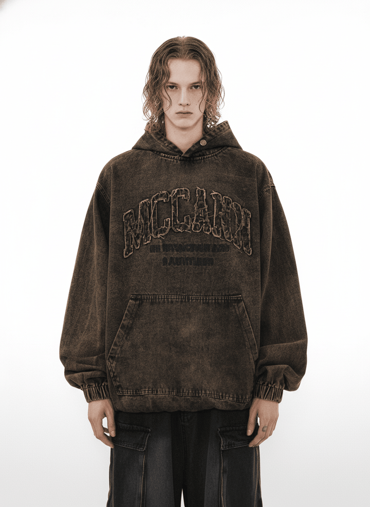 [MRNEARLY] washed denim hooded na969