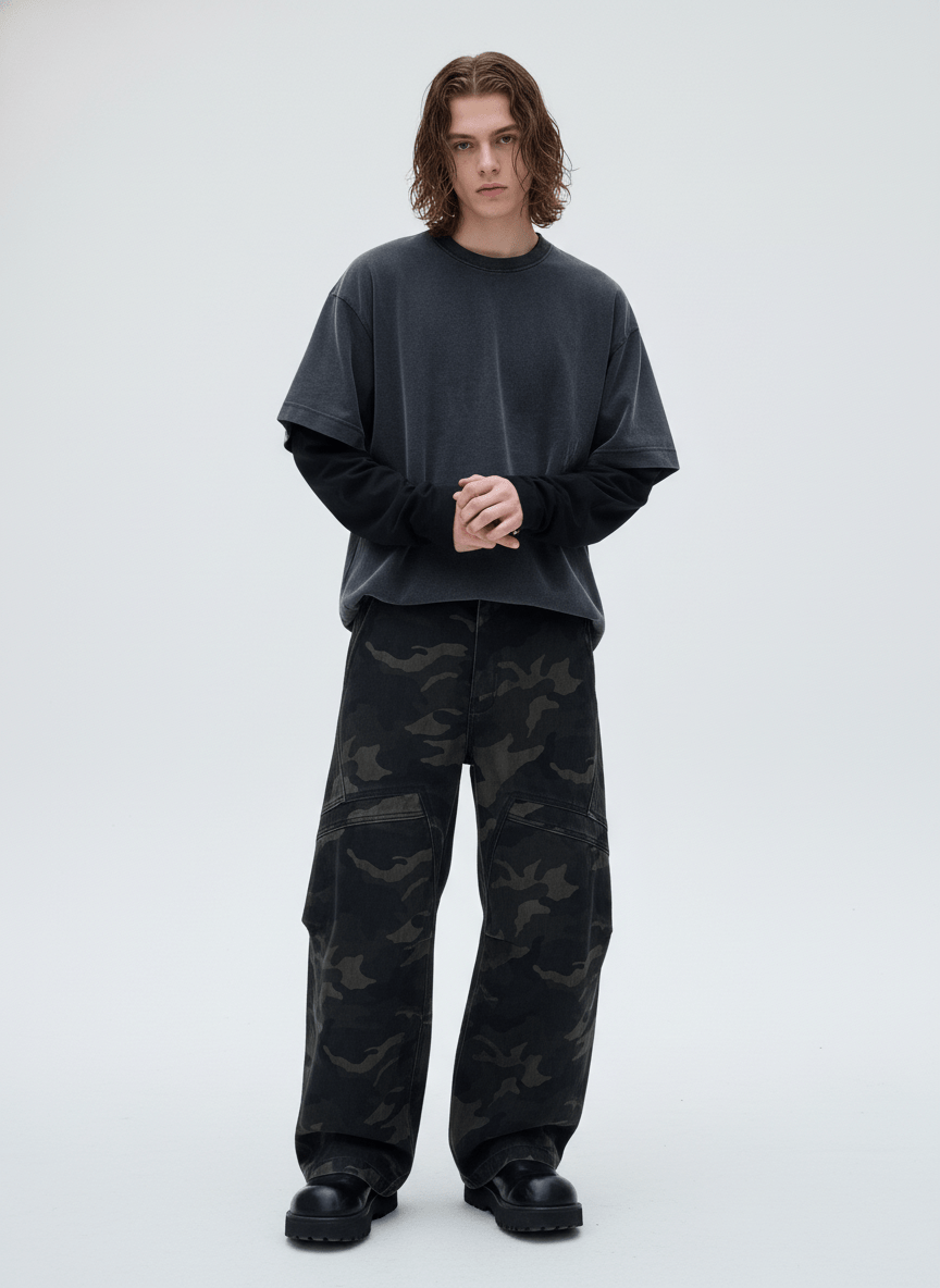 [Nanostudio] Dark Ops Wide Pants na2223 