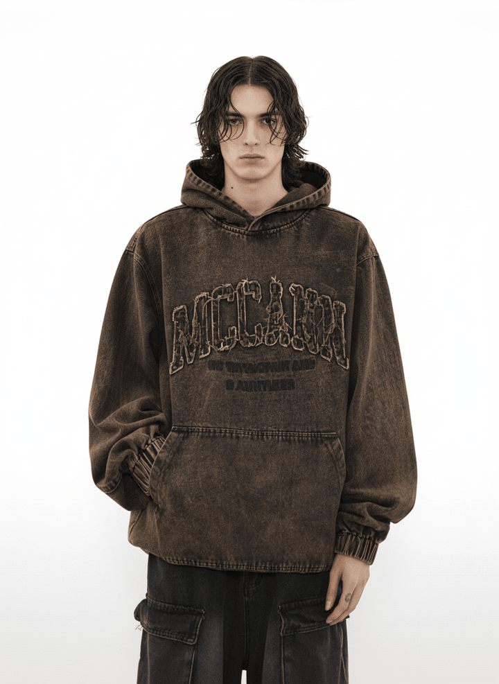 [MRNEARLY] washed denim hooded na969