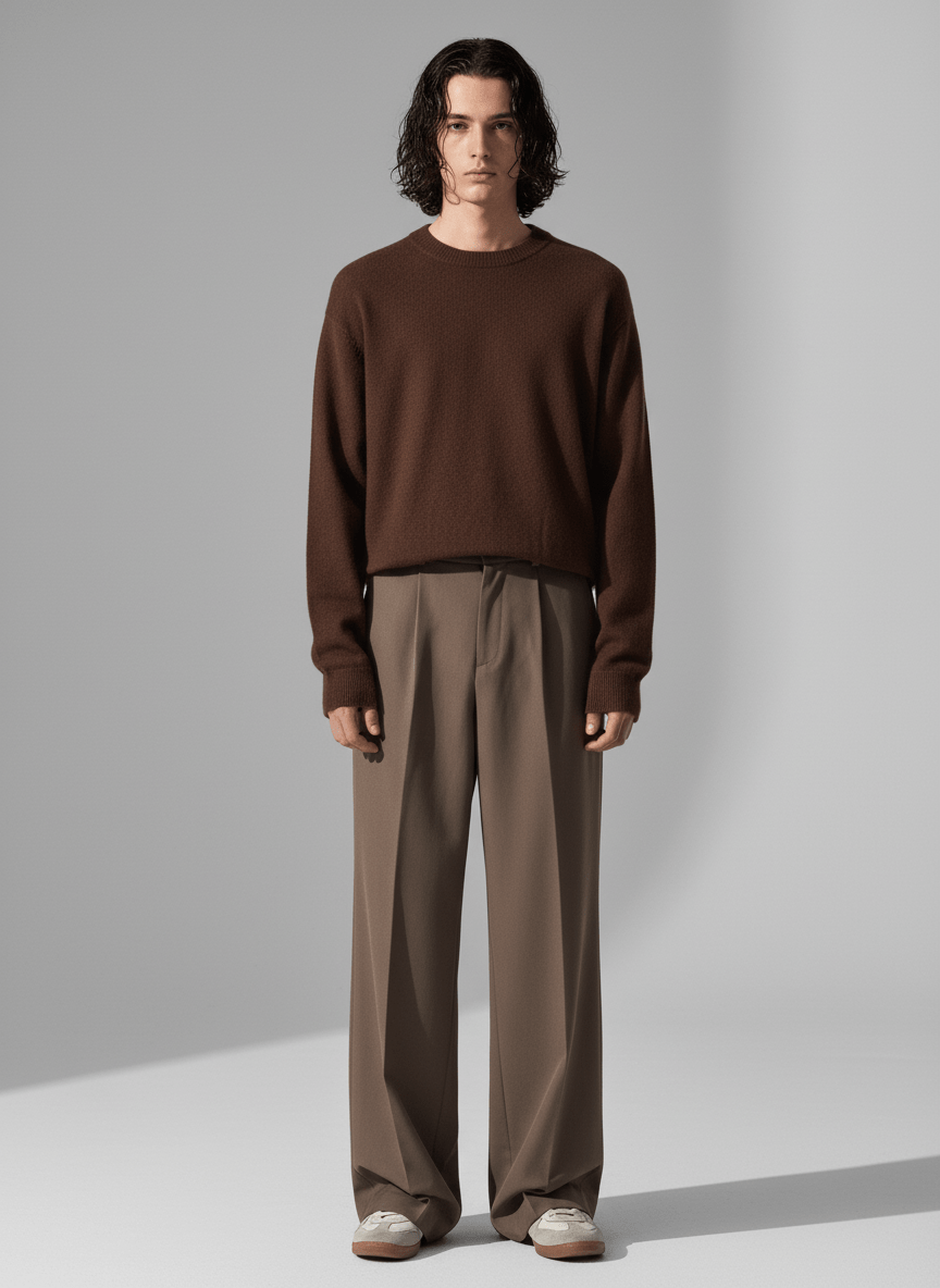 [David&amp;me] Loose Silhouette Flare Slacks na31