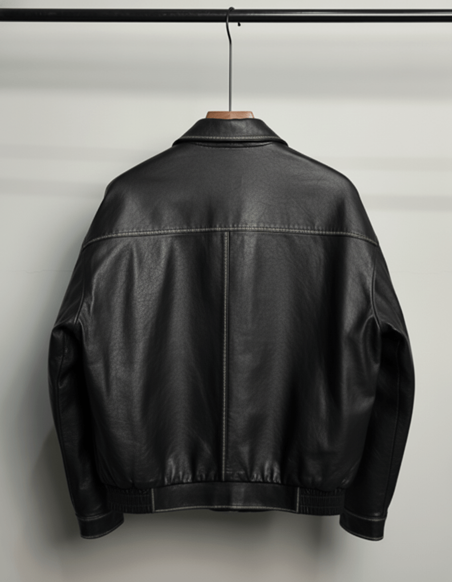 Noir Leather Utility Jacket na2263