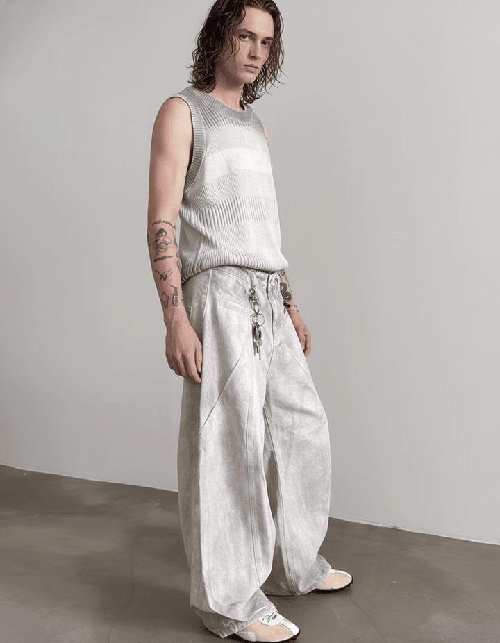 Heavyweight old-wash jeans na1980