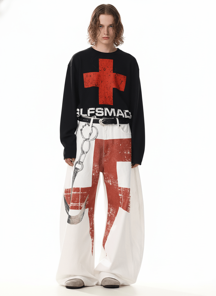 Red Cross Art Denim na2248
