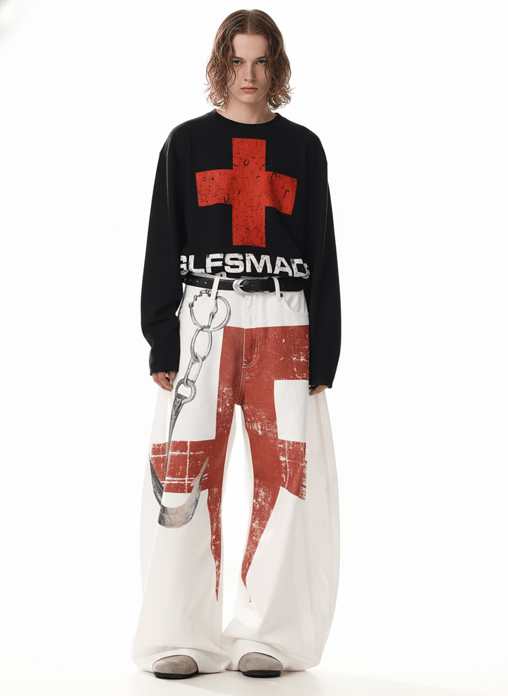 Red Cross Art Denim na2248