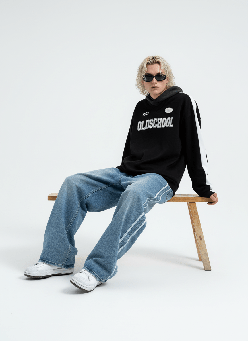 [FLAT ROOM] Track super wide jeans 2color FL23