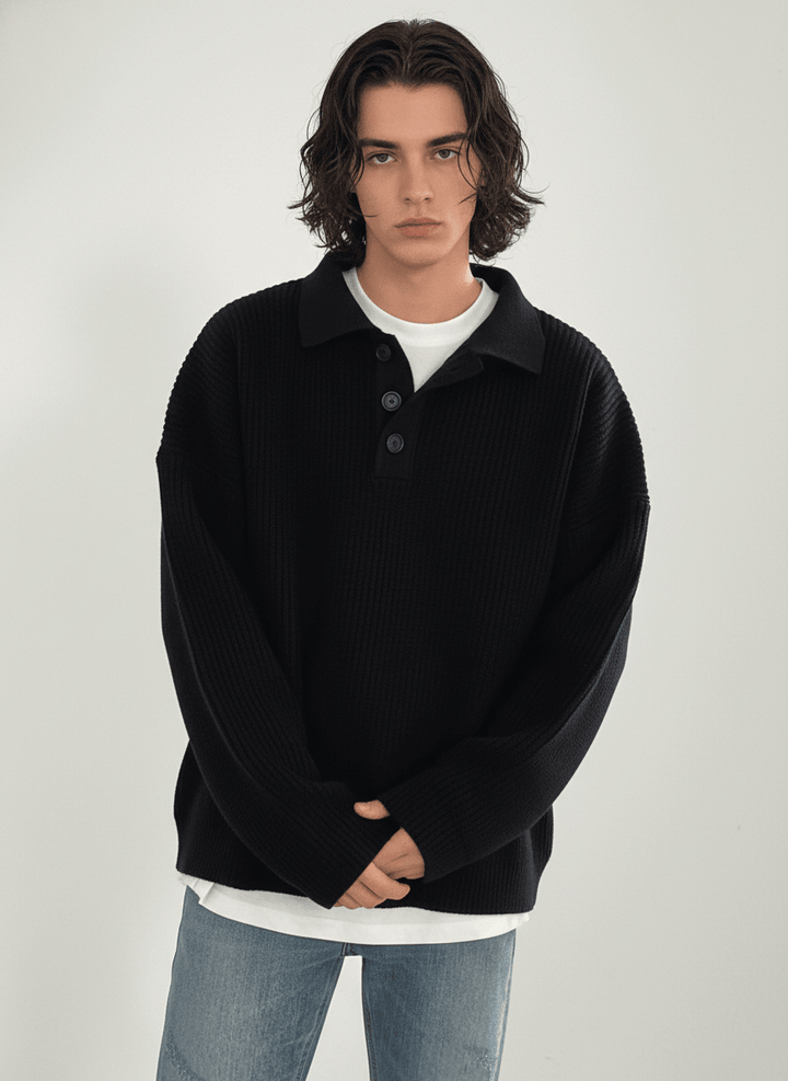 casual long polo knit NA132