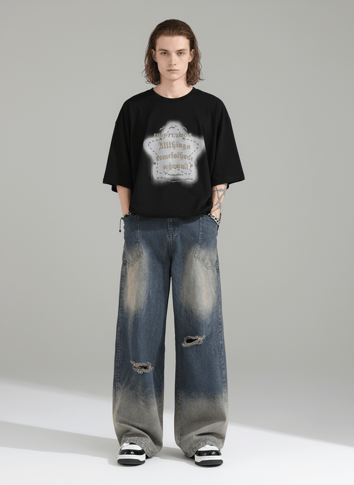 [INSstudios] American cut wash jeans na699 