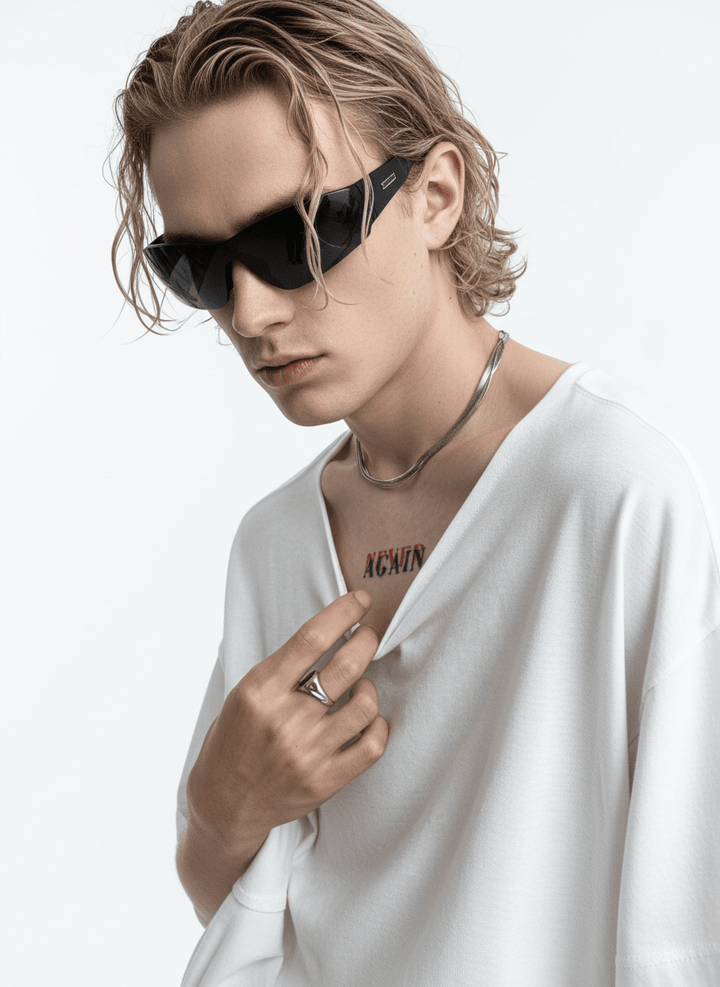 [GENESISBOY] Wool feel fabric high T-shirt NA303