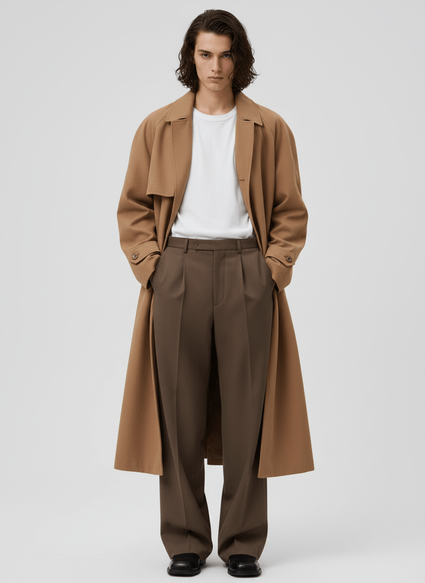 [David&amp;me] Loose Silhouette Flare Slacks na31