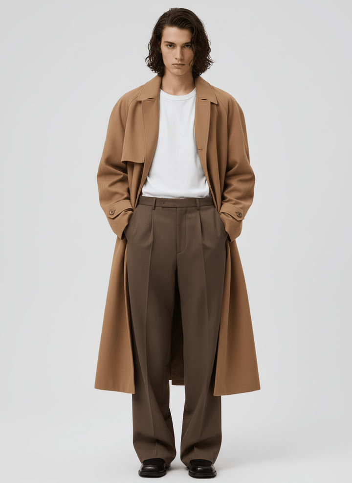 [David&amp;me] Loose Silhouette Flare Slacks na31