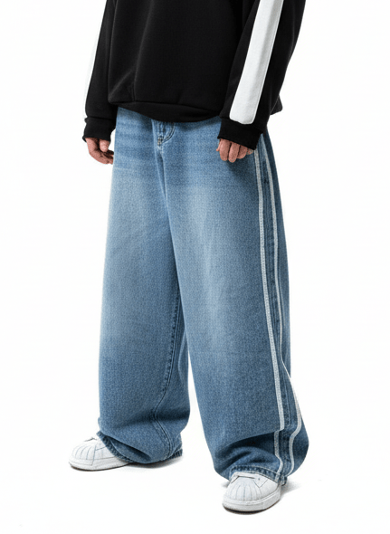 [FLAT ROOM] Track super wide jeans 2color FL23