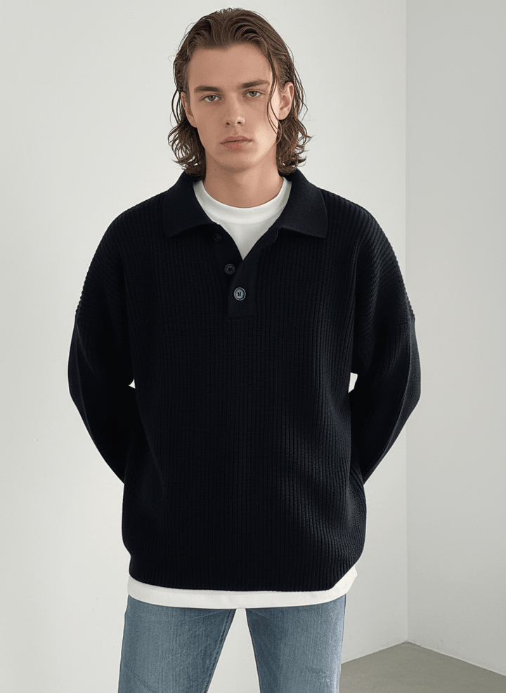 casual long polo knit NA132