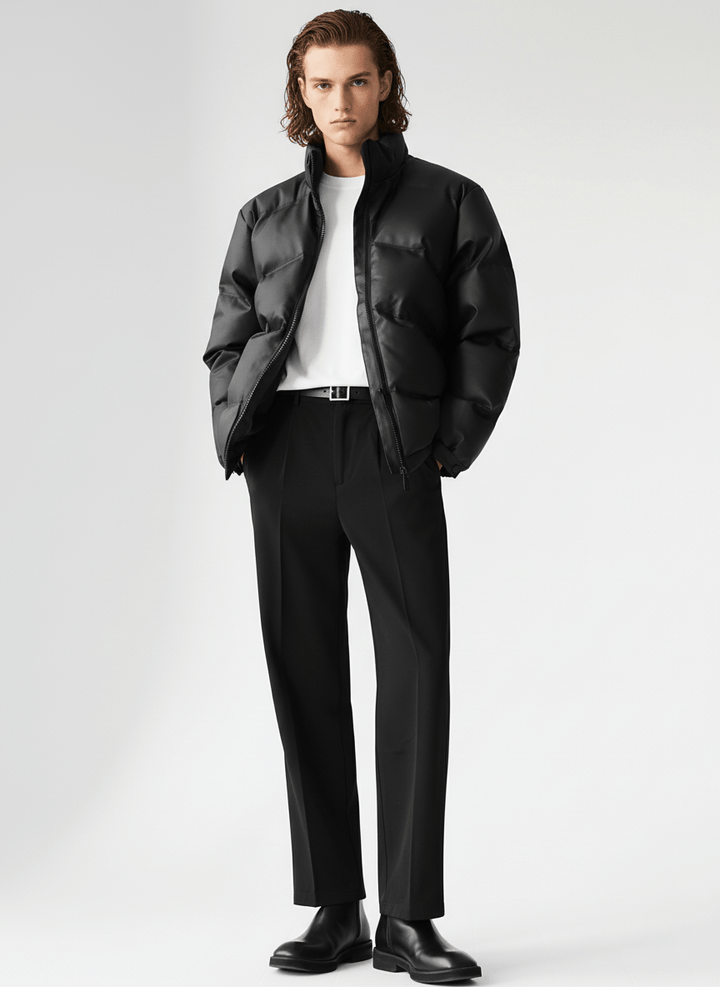 [HOHO] PU Leather Cotton Down NA535