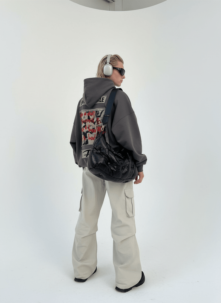 [PeopleStyle] Brand letters personalized printing hooded na787