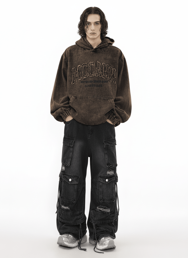 [MRNEARLY] washed denim hooded na969