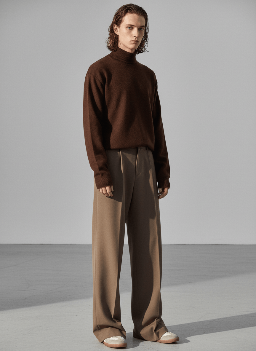 [David&amp;me] Loose Silhouette Flare Slacks na31