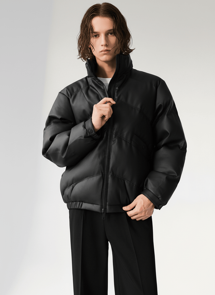 [HOHO] PU Leather Cotton Down NA535