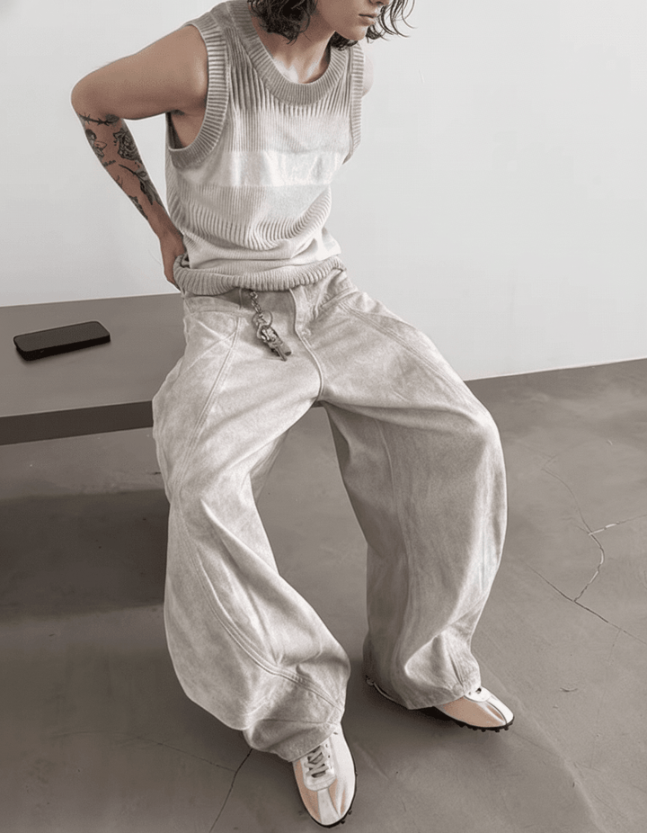 Heavyweight old-wash jeans na1980