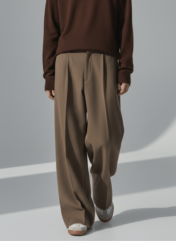 [David&amp;me] Loose Silhouette Flare Slacks na31