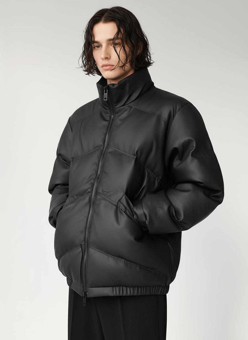 [HOHO] PU Leather Cotton Down NA535