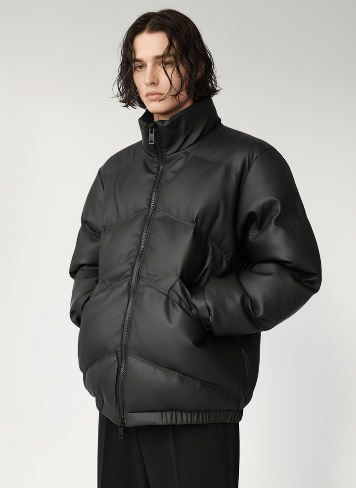 [HOHO] PU Leather Cotton Down NA535