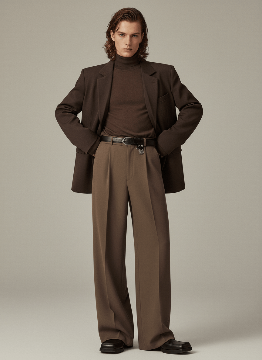 [David&amp;me] Loose Silhouette Flare Slacks na31