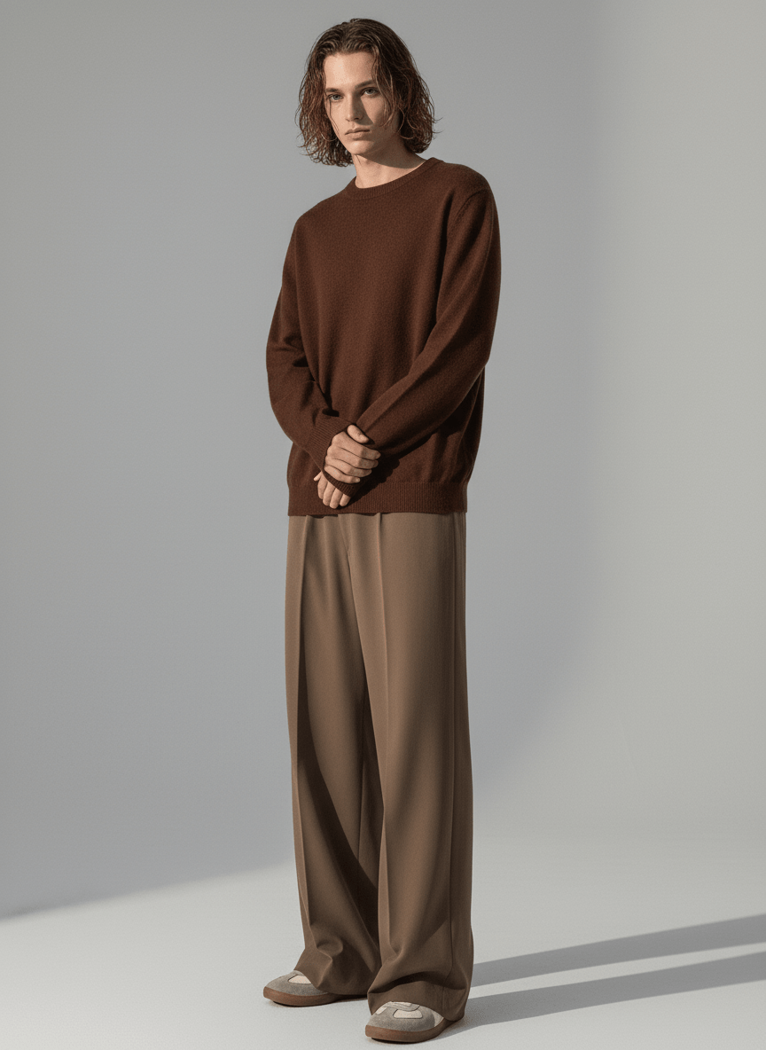 [David&amp;me] Loose Silhouette Flare Slacks na31