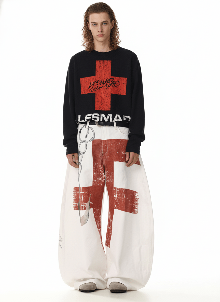 Red Cross Art Denim na2248