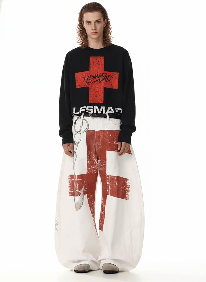 Red Cross Art Denim na2248