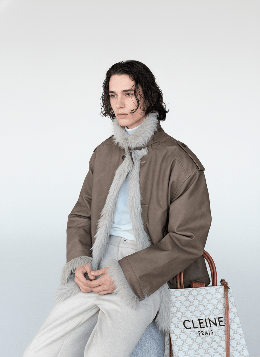 【Hualun】fur leather jacket na1788