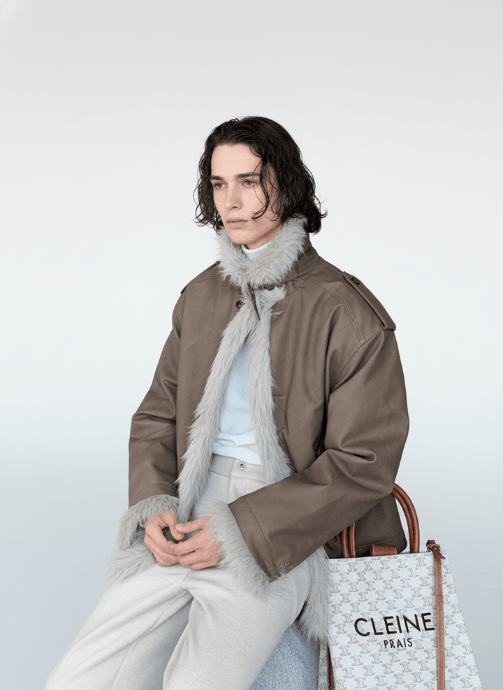 【Hualun】fur leather jacket na1788