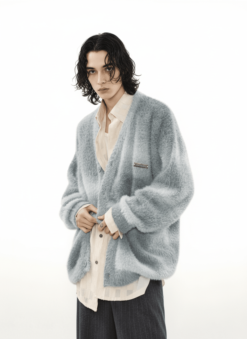 [MRNEARLY] mink hair cardigan na973