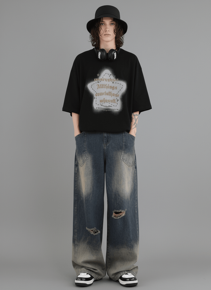 [INSstudios] American cut wash jeans na699 