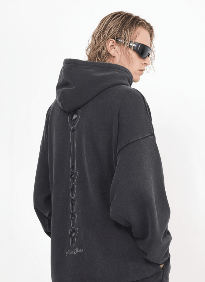 skeleton design niche high street hooded na648