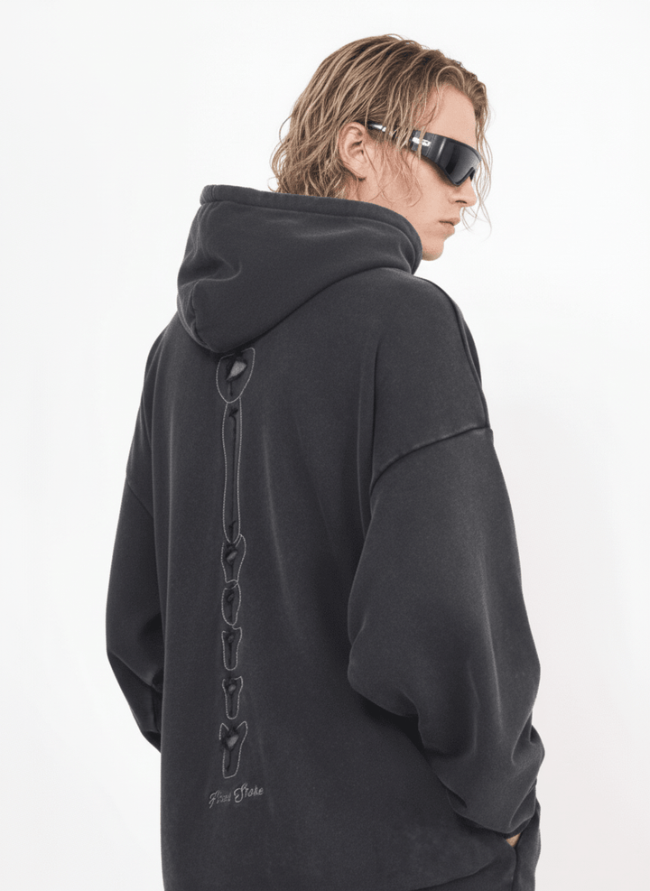 skeleton design niche high street hooded na648