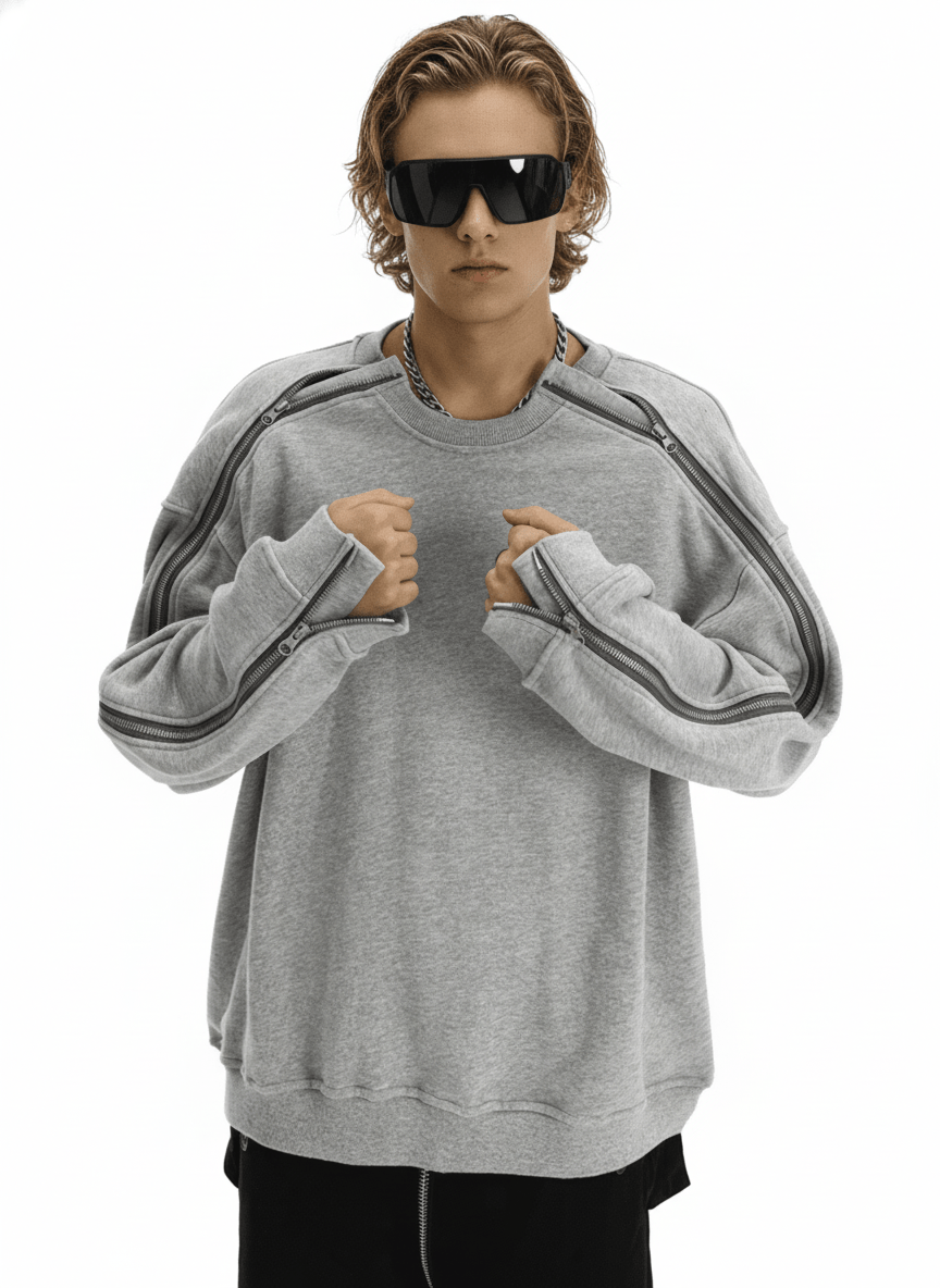 Double Zipper Sweatshirt na1981