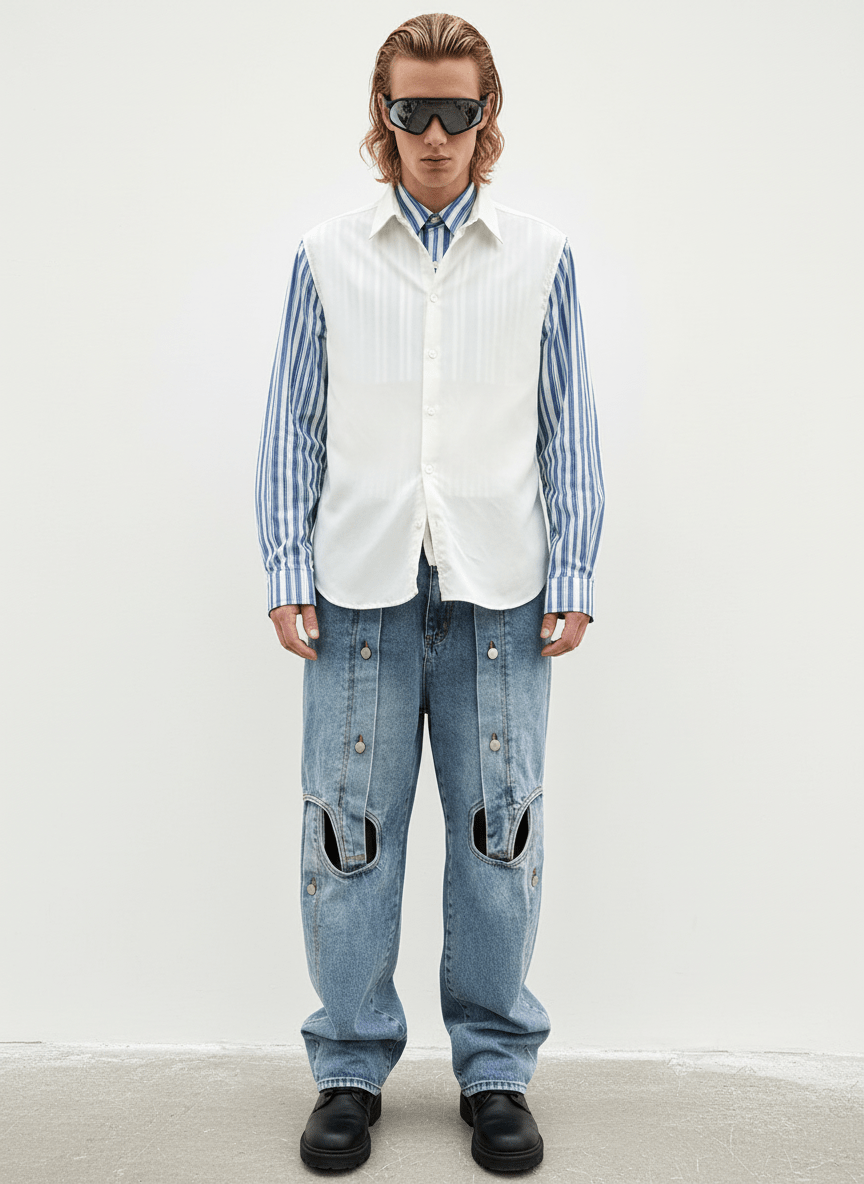 straight wide-leg jeans na1355