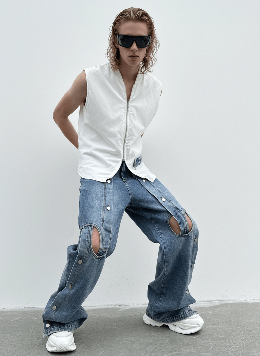 straight wide-leg jeans na1355