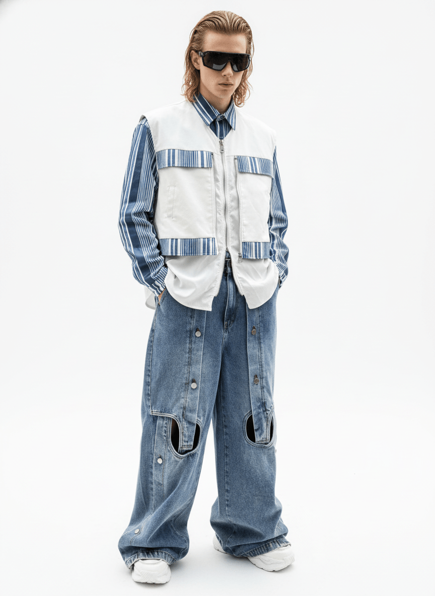 straight wide-leg jeans na1355