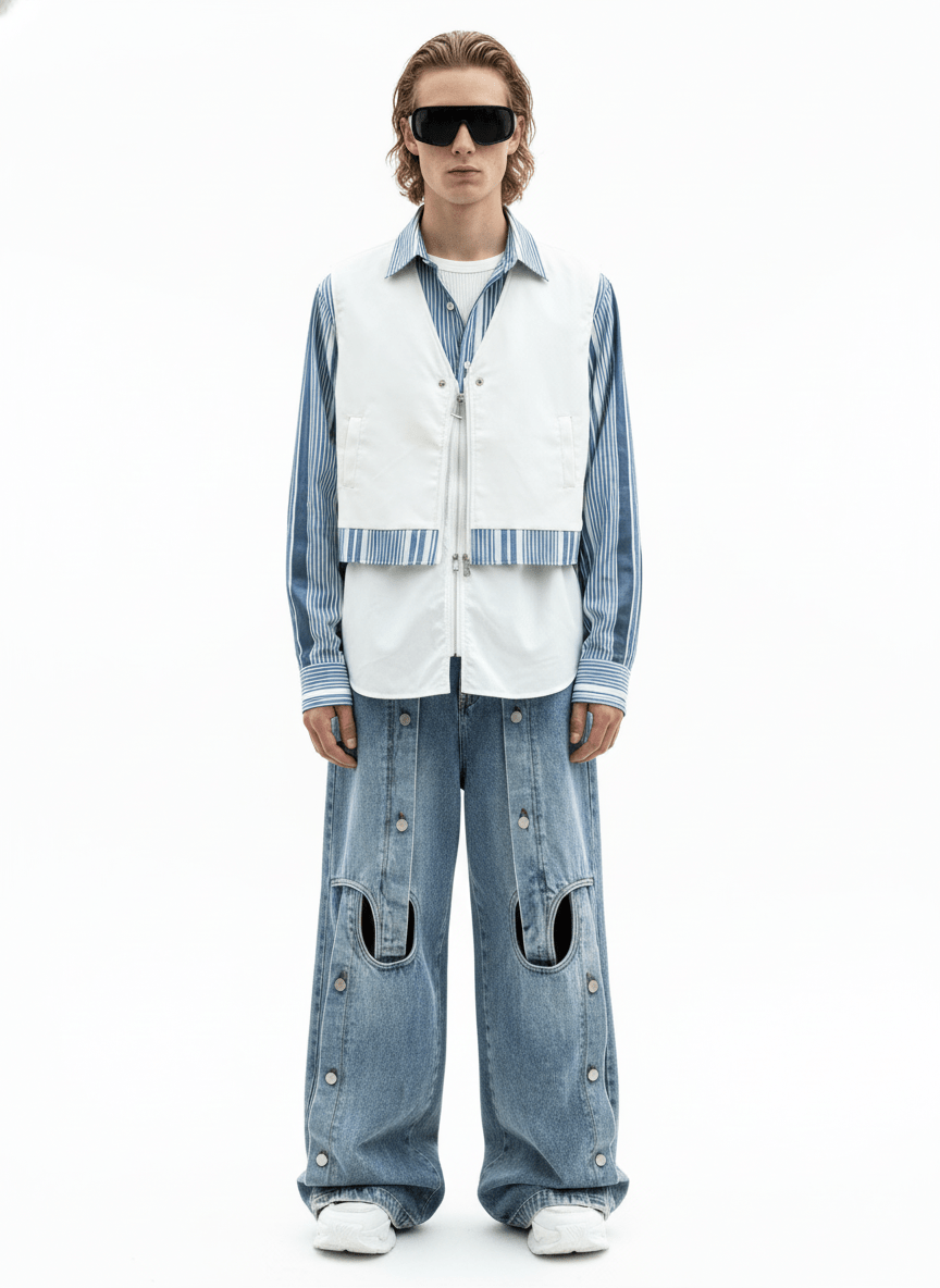 straight wide-leg jeans na1355