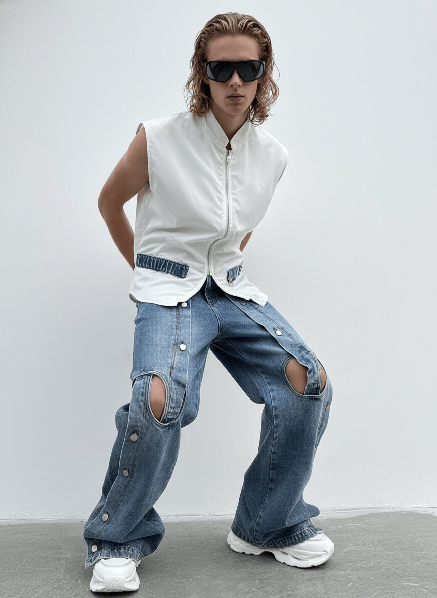 straight wide-leg jeans na1355