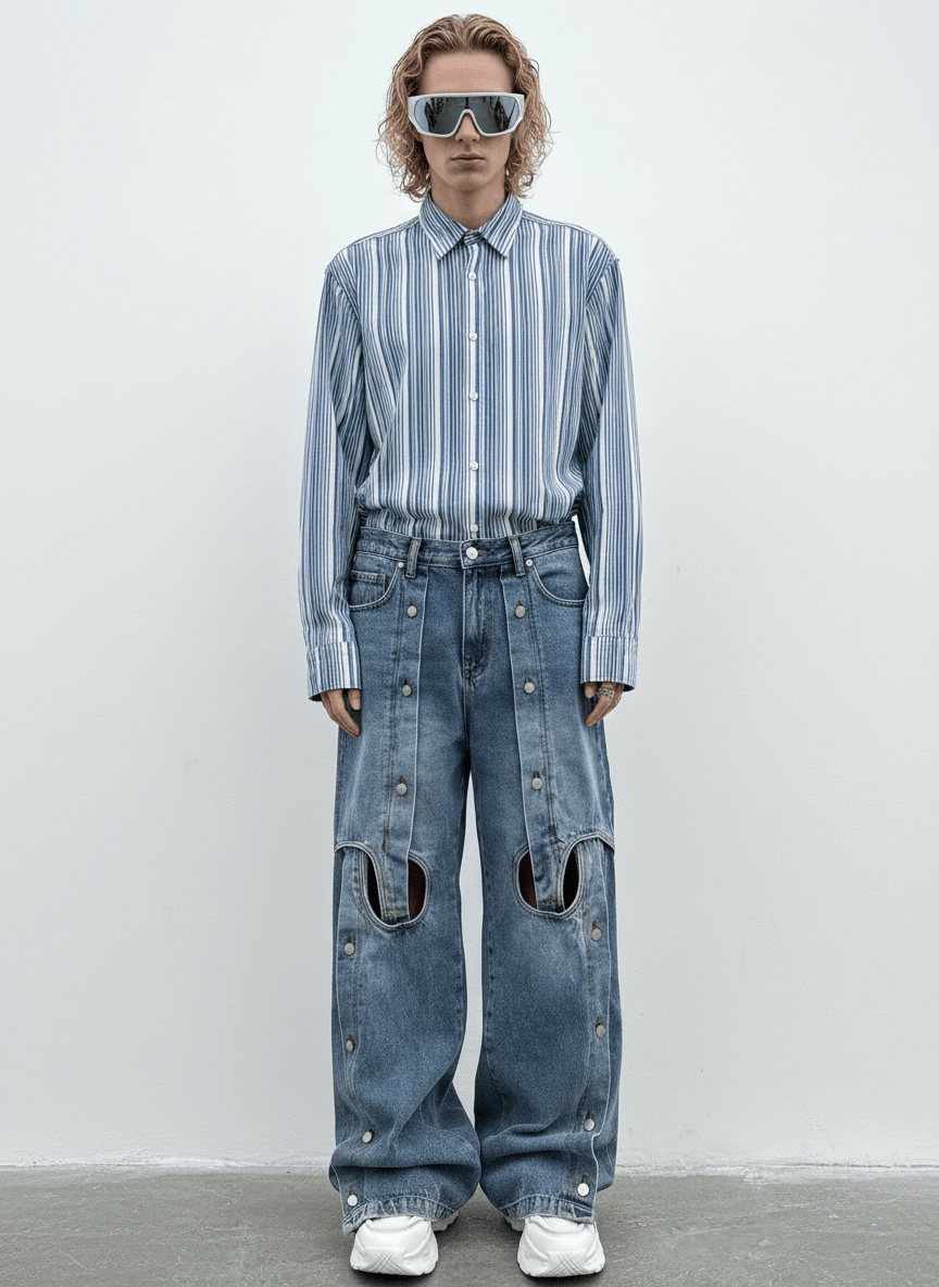 straight wide-leg jeans na1355