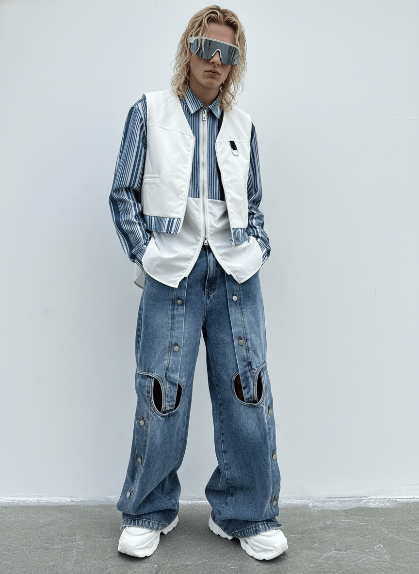 straight wide-leg jeans na1355