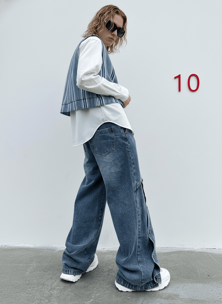 straight wide-leg jeans na1355