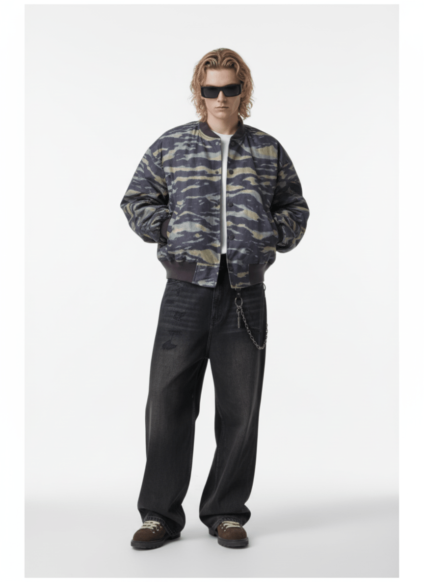 Nanostudio Tiger Camo Bomber Jacket (na2196)