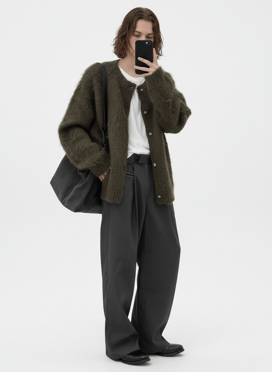 [MRCYC] Feather Touch Knit Cardigan na2207