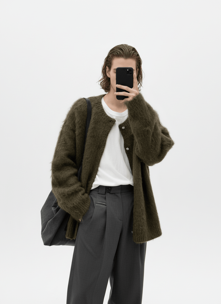 [MRCYC] Feather Touch Knit Cardigan na2207