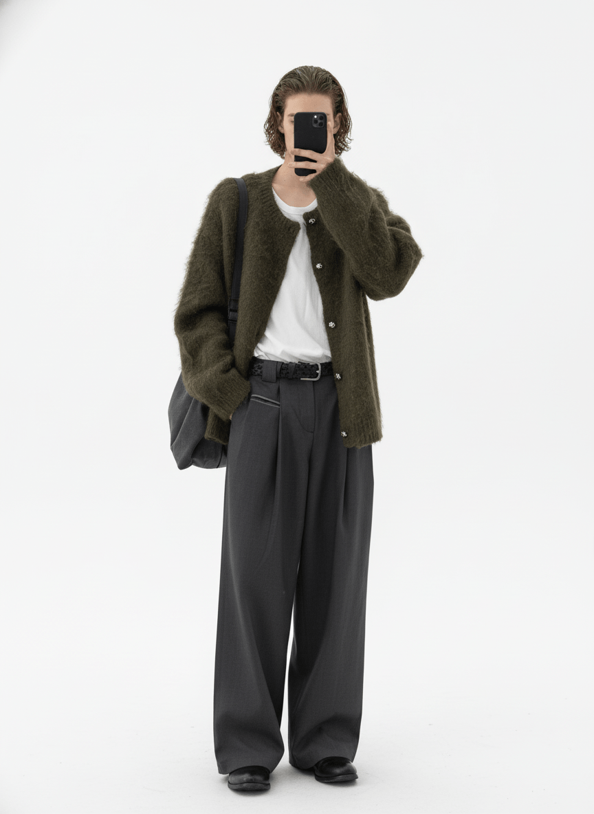 [MRCYC] Feather Touch Knit Cardigan na2207