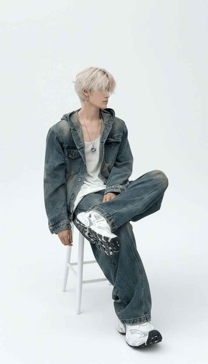 Denim Two-Piece Set na2382